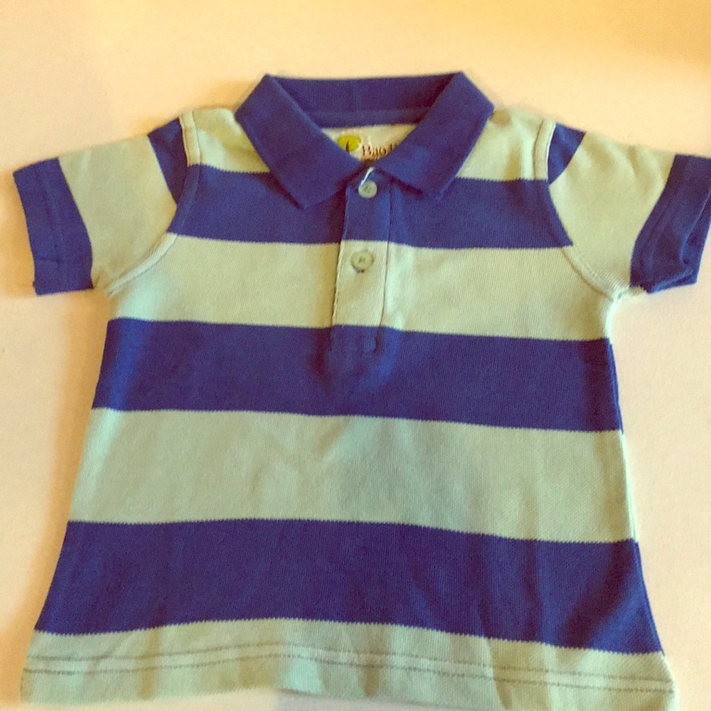 Baby Polos seafoam and royal blue